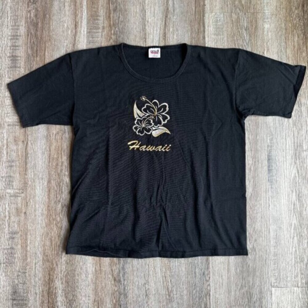 Vintage Embroidered Hawaii T Shirt Single Stitch